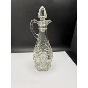 Vintage Anchor Hocking Early American Prescut (EAPC) Clear Glass Cruet – 1960s